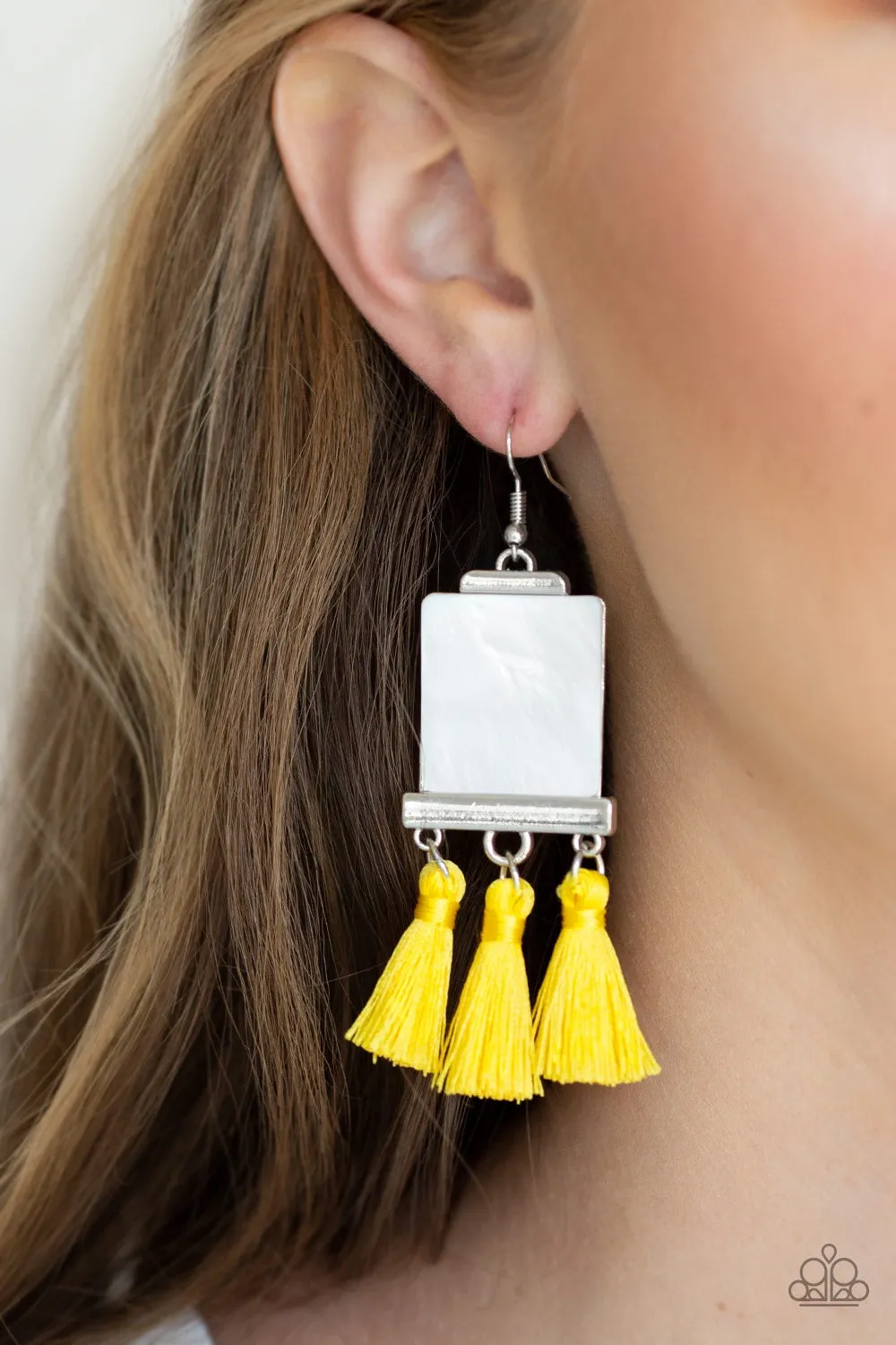 Tassel Retreat Yellow-Earrings