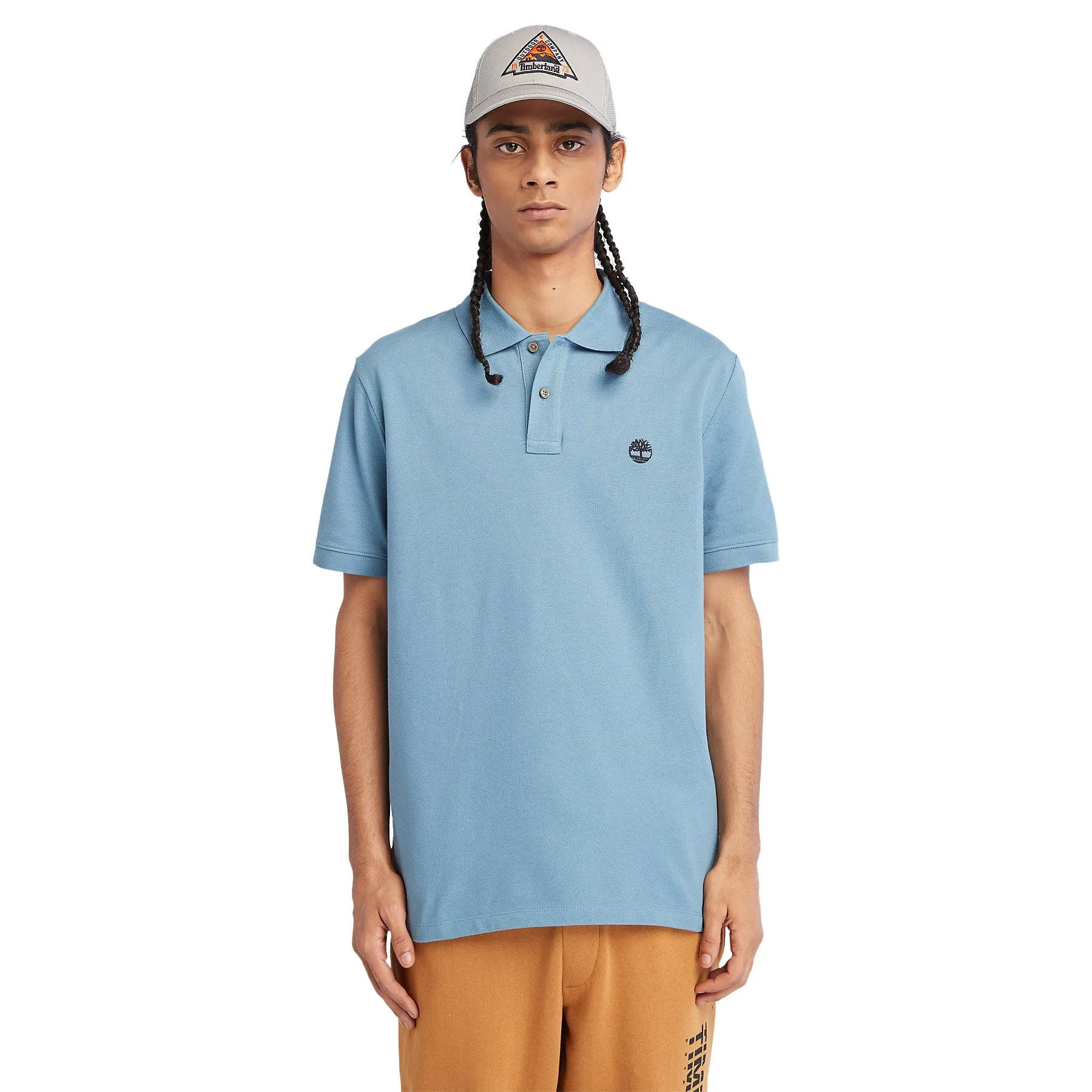 Timberland Mens Millers River Pique Polo T-Shirt - Short Sleeved