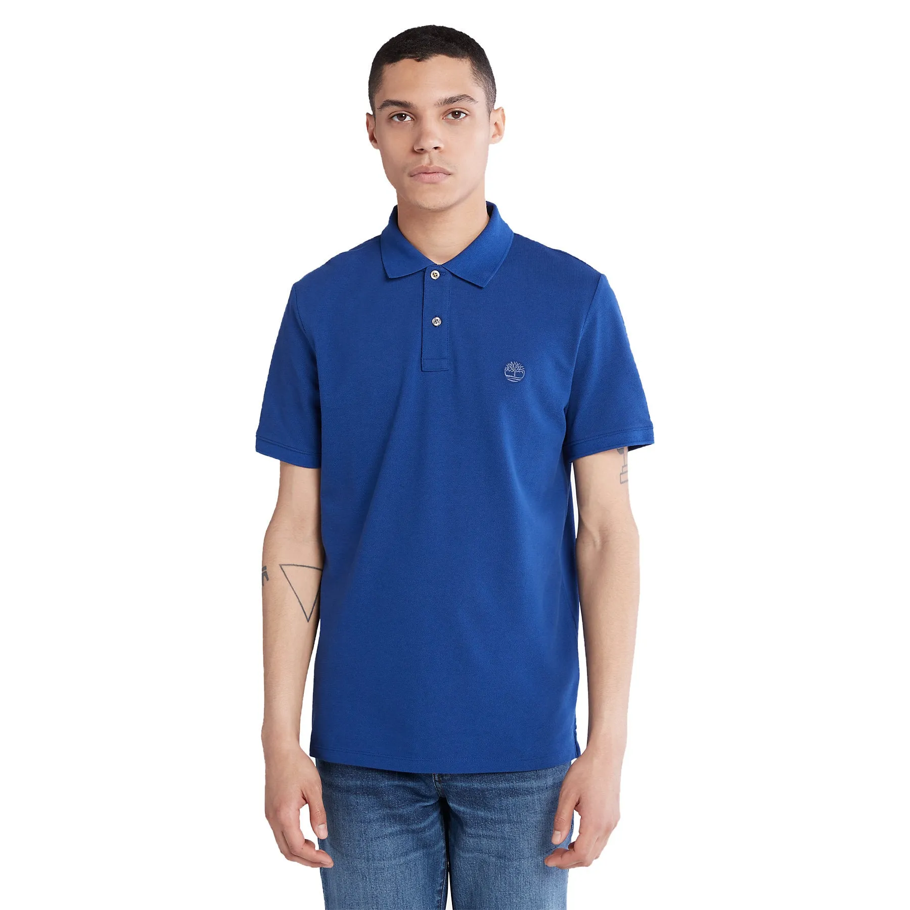 Timberland Mens Millers River Pique Polo T-Shirt - Short Sleeved