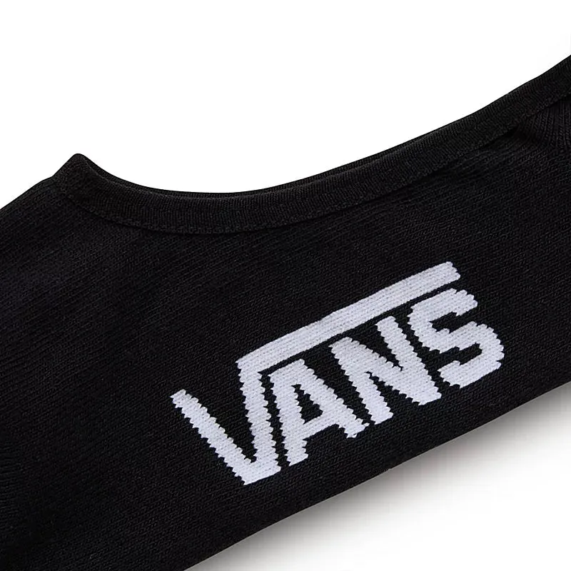 VANS MEN'S CLASSIC NO SHOW 3 PAIR BLACK SOCKS