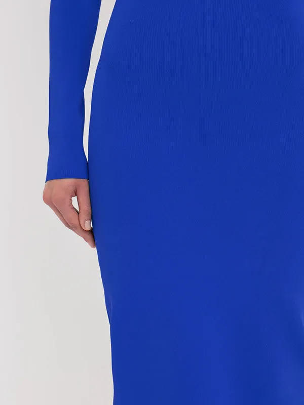 Vb Body One Shoulder Midi Dress in Colbolt