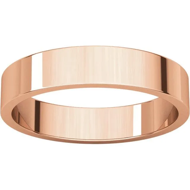 Wide Flat Modern Simple Wedding Band