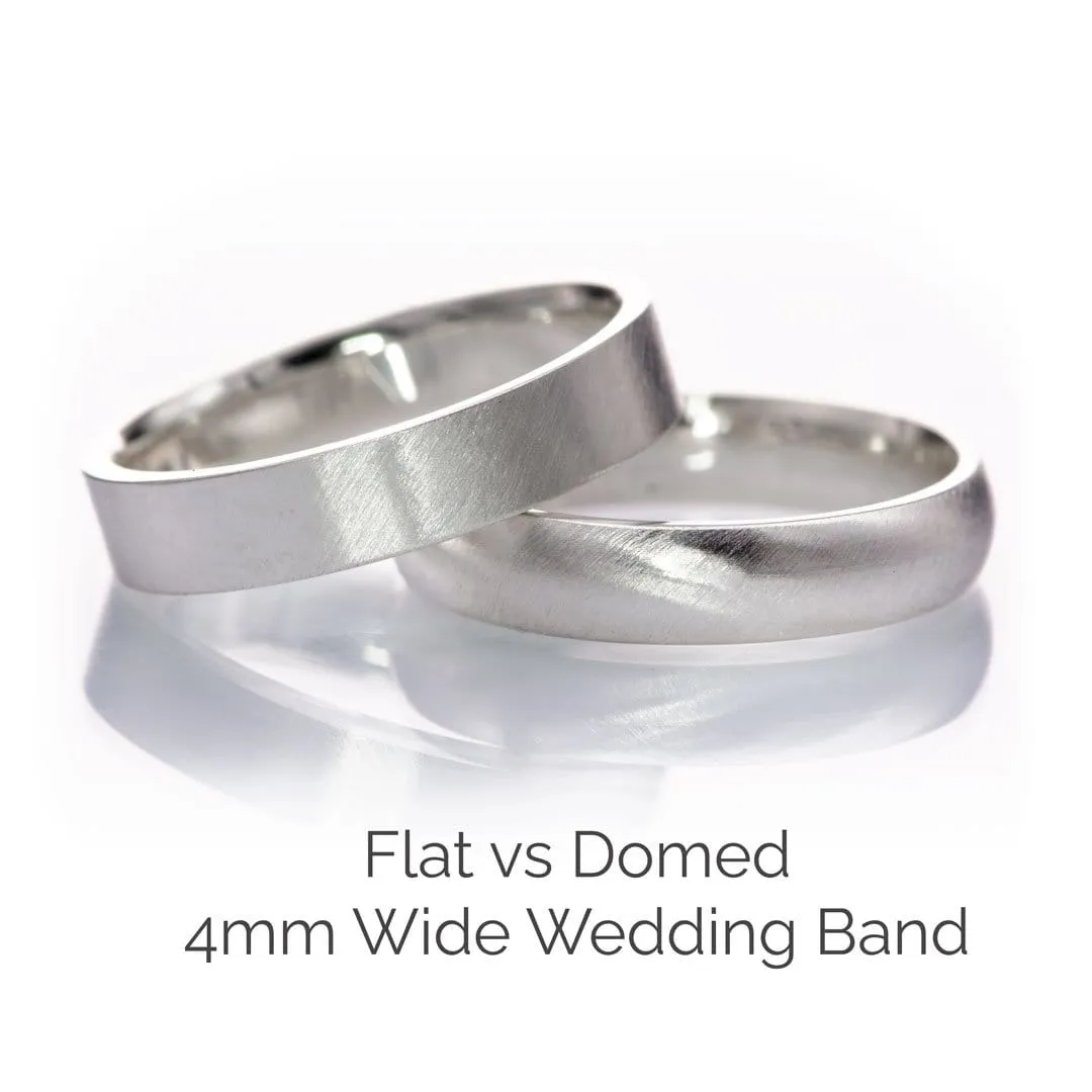 Wide Flat Modern Simple Wedding Band