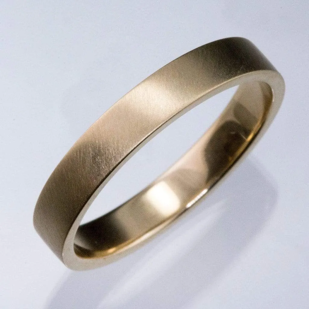 Wide Flat Modern Simple Wedding Band