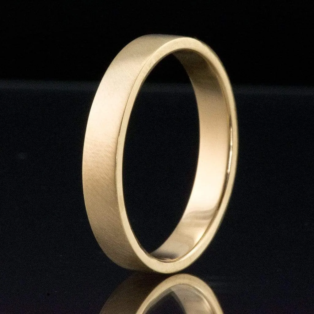 Wide Flat Modern Simple Wedding Band