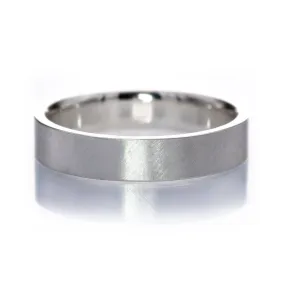 Wide Flat Modern Simple Wedding Band