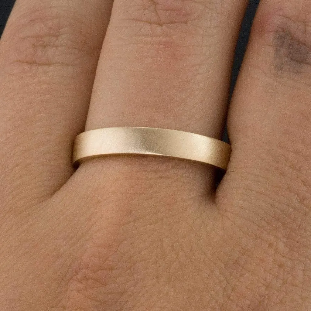 Wide Flat Modern Simple Wedding Band