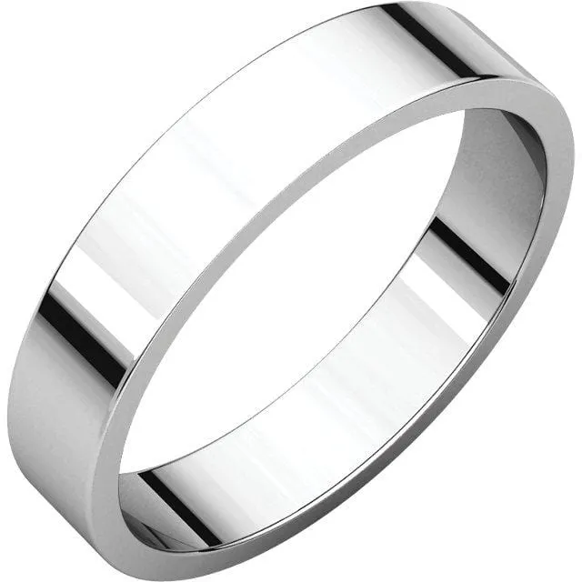 Wide Flat Modern Simple Wedding Band